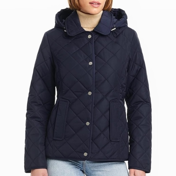 Jones New York Jackets & Blazers - 🪞 NWT Jones New York women’s Quilted long sleeve pocket jacket coat with hoodie